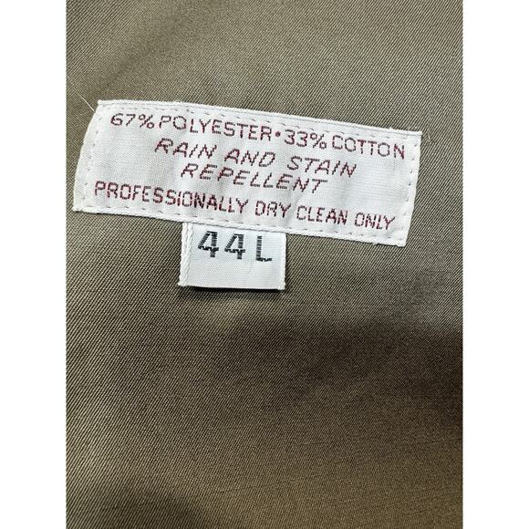 Vintage Christian Dior Monsieur Trench Coat Tan 44L Paris New York Rain Repellen - Picture 8 of 10